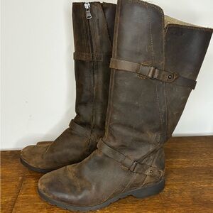 Teva De La Vina women’s tall riding boots, brown waterproof